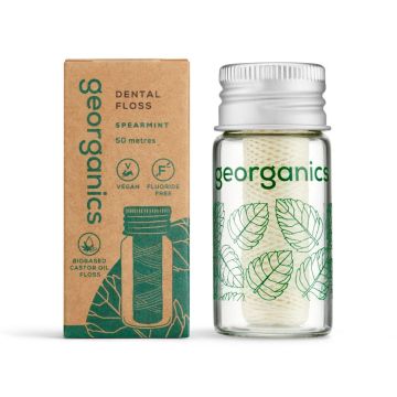 Georganics Naturalna Nić Dentystyczna Mięta Pieprzowa (50 M)
