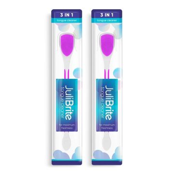 Czyścik do języka JuliBrite 2-pack (różowy)