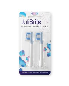 JuliBrite® Replacement Brush Heads, White (2 pcs)