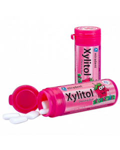 Miradent Chewing Gum Strawberry Kids xylitol glutenfree no aspartame